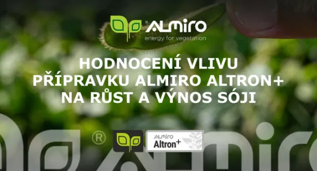 Hodnocení vlivu přípravku Altron+ na růst a výnos sóji
